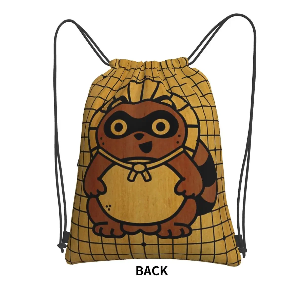 The Tenuki Tanuki-mochila portátil con cordón para estudiantes, bolso con bolsillo para zapatos, a la moda