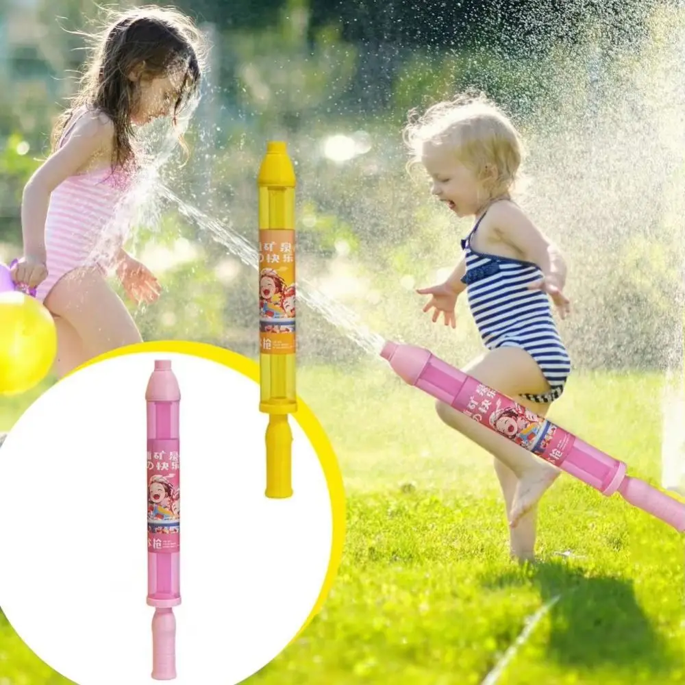 Juguetes de pulverización de agua con salpicaduras, juguetes de mano fáciles de llenar, juguetes de agua, aspersor de Festival con estampado de agua tipo tracción de plástico