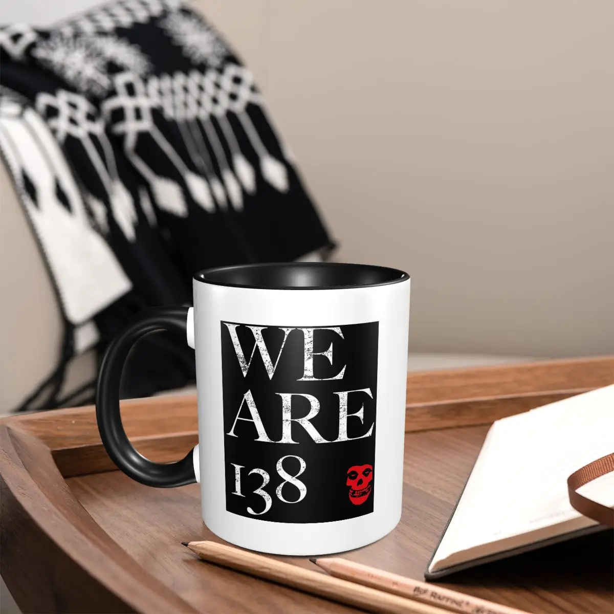 Heavy Metal Music Misfits Horror Skull Mug Funny Ceramic Coffee Cups Tea Mugs Milk Cup Drinkware Gifts for Woman Man