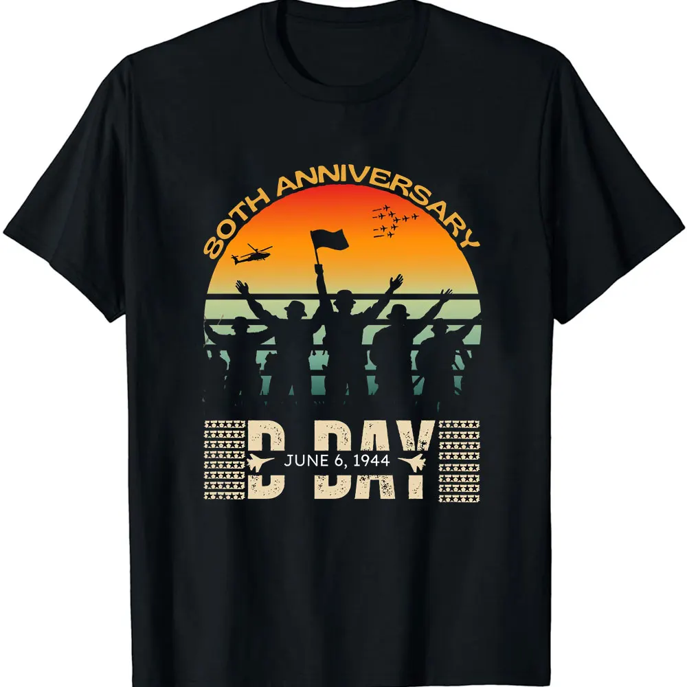 D-Day 80th Anniversary Sublimation Design WW2 Allied Forces Patriotism tee Soldier Silhouette Design Canada Britain US Flags day