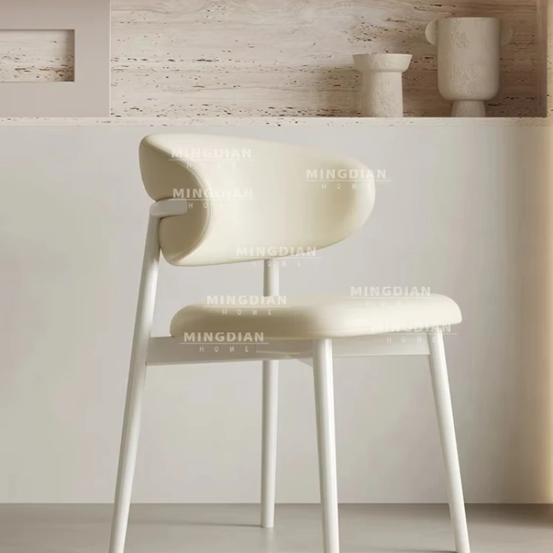 Italian Nordic Style Dining Chair, Modern Desk Seat for Home, Designer Vanity Makeup Stool