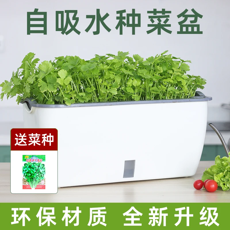 Balcony vegetable planting pot Family vegetable planting pot Special box Self-priming indoor strawberry plastic flower pot