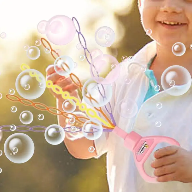 Varitas de burbujas al aire libre para niños, varita de burbujas portátil de 32 agujeros, juguete de verano, lindos juguetes de burbujas para fiesta de cumpleaños y boda