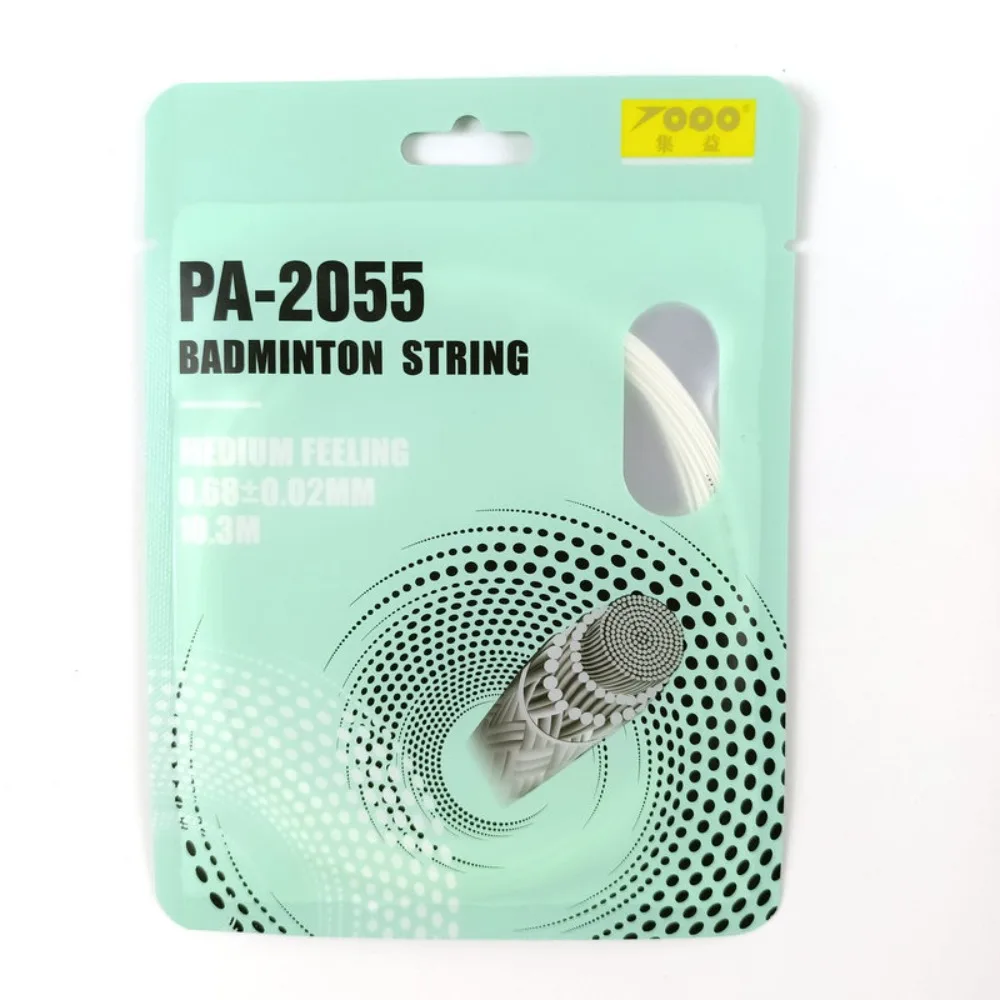 Corda de badminton de fibra sintética, alta flexibilidade, alta elasticidade, colorida, linha de raquete, 0,68 mm, profissional