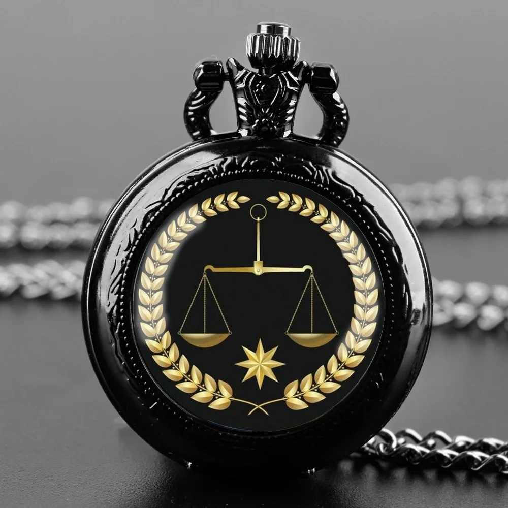 ساعة جيب كوارتز جاستيس جارديان مع عدسة زجاجية - ساعة أنيقة لهواة الجمع والعشاق