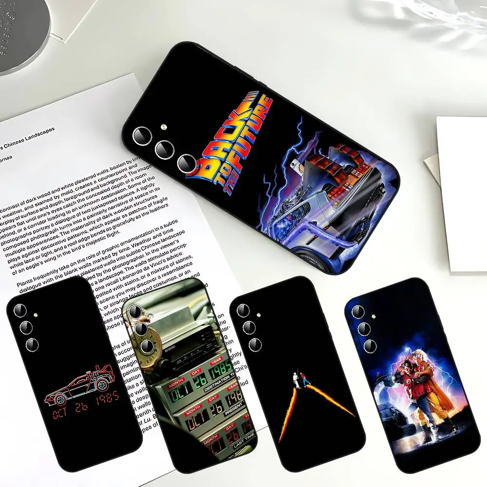 العودة إلى المستقبل حافظة هاتف لهاتف سامسونج جالاكسي S25 S24 S23 S22 S21 FE Plus Ultra A13 A20 A32 A70 غطاء أسود #1