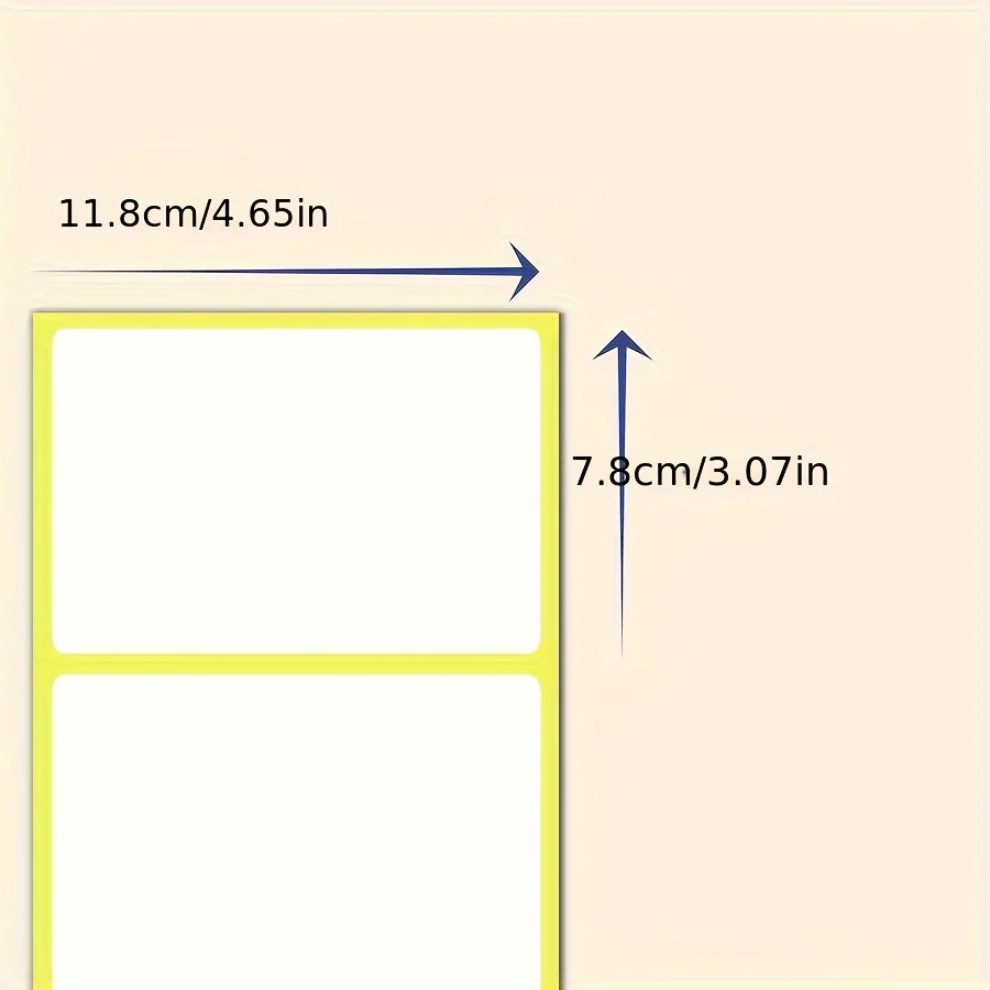 Etiquetas de papel autoadesivas, Pasta de preços, Etiquetas brancas foscas, 3,07 × 4,65 pol, 30 folhas