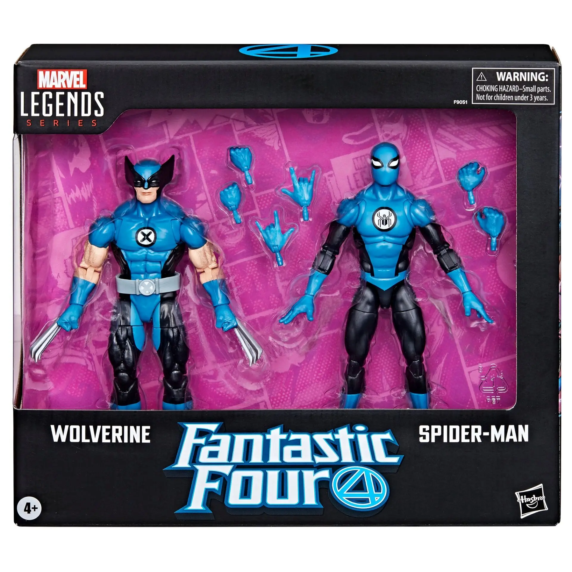 Marvel Legends フィギュア 4体セット Marvel Legends Fantasitc Four Spiderman & Wolverine 2-Pack