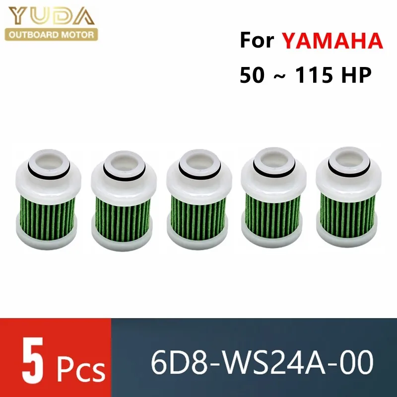 6D8-WS24A Fuel Filter Element for Yamaha Outboard Engine F40A F50 T50 F60 T60 F70 F90 F115,Water Separator Filter 6D8-WS24A-00