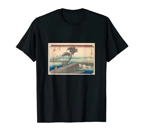 Hiroshige Utagawa 53 Stations Of The Tokaido Yokkaichi Painting Ar For Man Woman Short Summer Tees Casual Cotton Luxury Brand