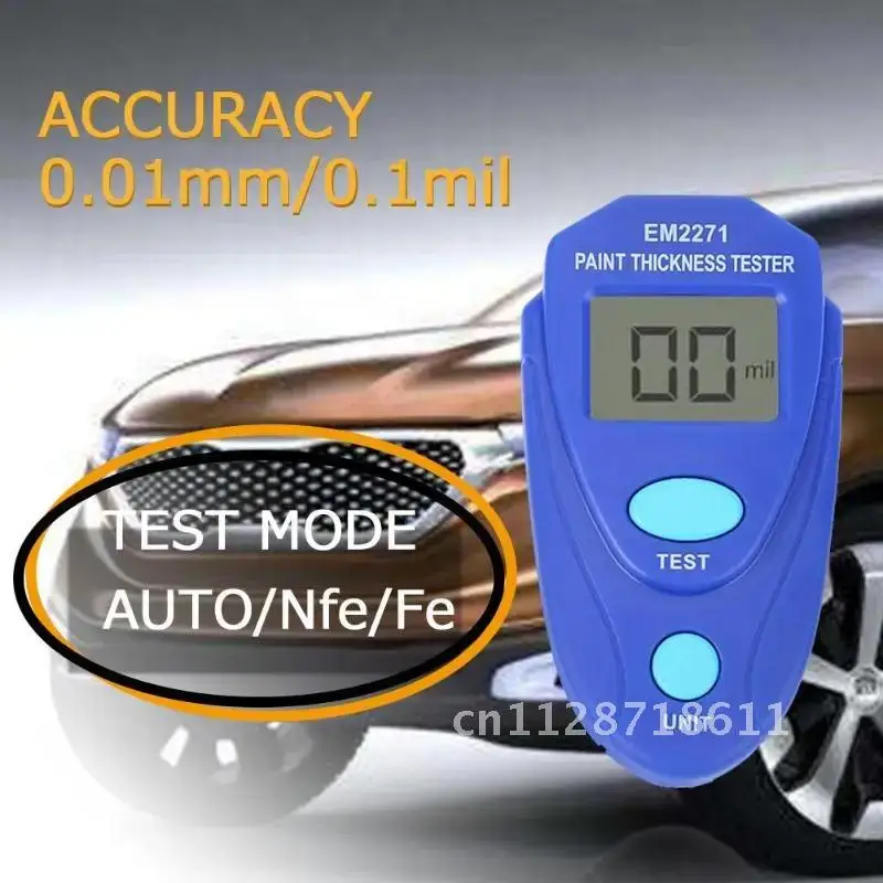 EM2271 0~2.0mm Digital Mini Coating Thickness Gauge Car Film Zinc Paint Thickness Meter Paint Thickness tester Thickness Gauge