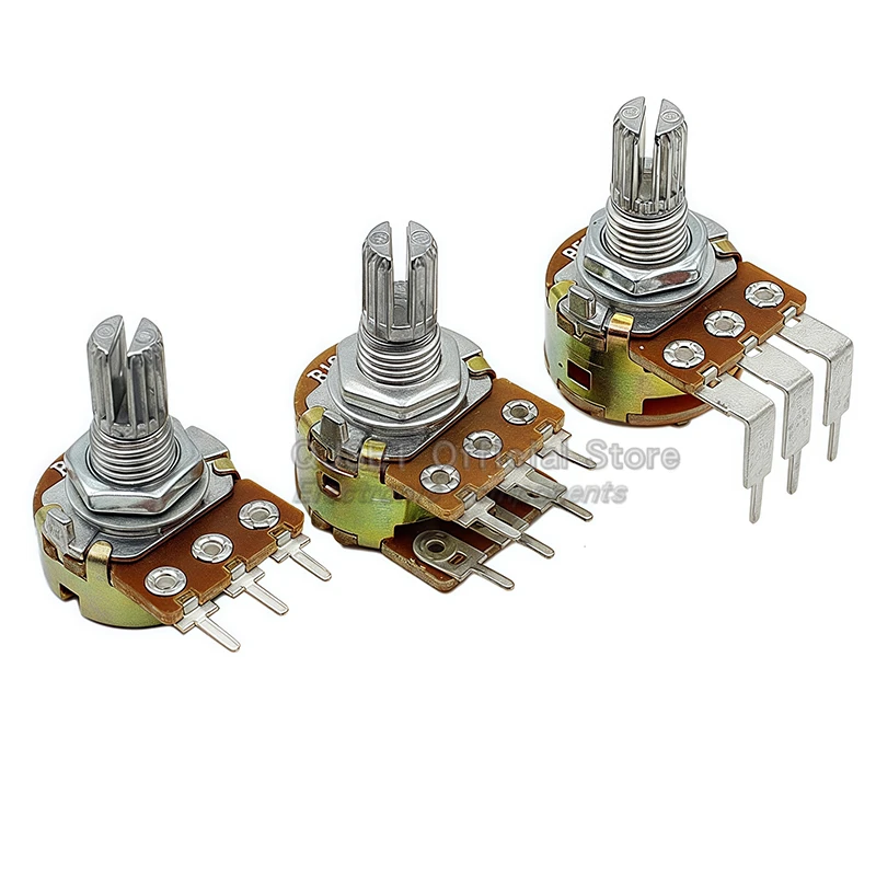 5 قطعة WH148 3-pin/6-pin مضخم الصوت الروتاري الجهد قابل للتعديل المقاوم B1KΩ 2K 5K 10K 20K 50K 100K 250K 500K 1M أوم AG