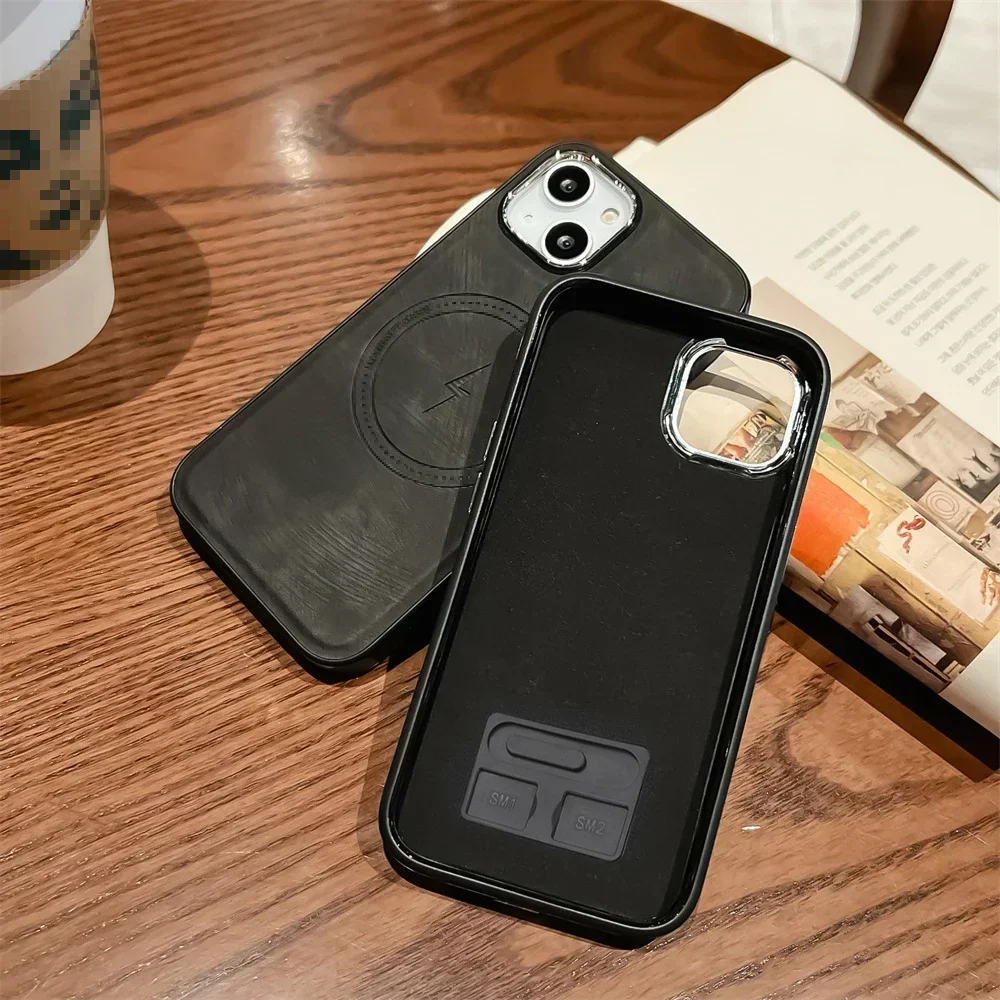 أغطية جلد مغناطيسية لهاتف آيفون 14 11 13 12 Pro XS Max XR X 7 8 6 S Plus SE 2 3 جراب هاتف مع حزام دبوس حامل بطاقة SIM #3