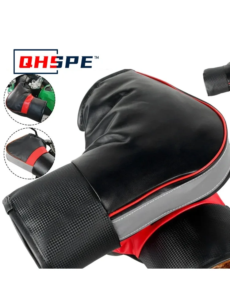 AliExpress QHSPE 1Pair Motorcycle Handlebar Cover Winter Battery Bike Windshield Gloves Windproof Warm Handle Thickened Reflective Strip