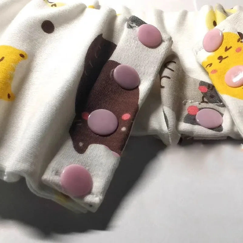 Adult ABDL Pull-Up Pants High Waisted One-piece Extension Strap DDLG Cartoon Cotton With Snaps Diaper Briefs Accessories Belt