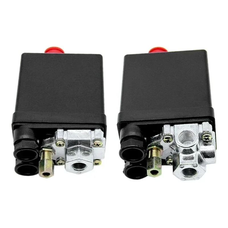 HLH 220V Heavy Duty Air Compressor Pressure Switch Control Valve Automatic Trip 90-120PSI 1/4 Port for Small Compressing Machine