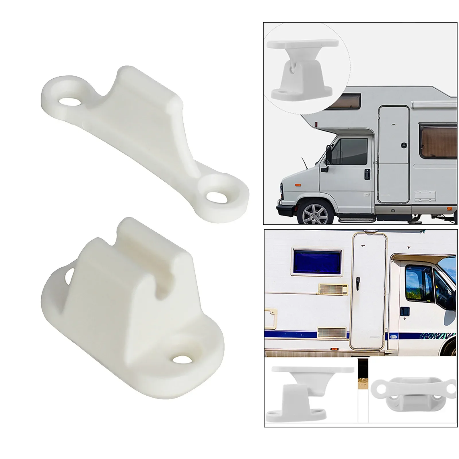 Auto Caravan Or Motorhome White Plastic Main Door Catch   Campers Accessories Retainer Holder CDR7 Door Retainer Catches