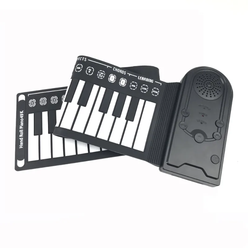 49 Keys Folding Piano Professional Electronic Keyboard for Children Mini Piano Portable Beginner Practice Musical Instrument