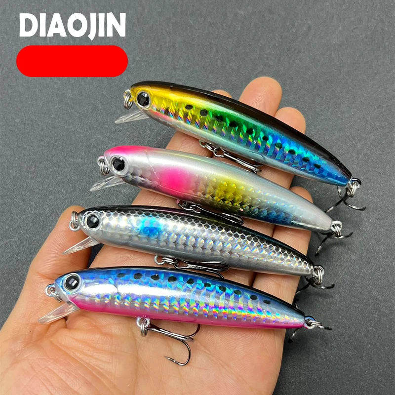 Saltwater Minnow Fishing Lure 80mm 13g Sinking Jerkbait Wobblers Artificial Hard Bait Swimbait Seabass Pesca Fishing Lures