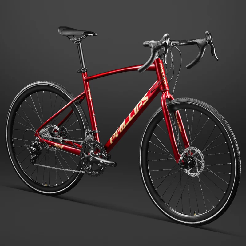 Aluminum Alloy Road Bike, Variable Speed, Racing Bicycle for Student and Adult, Gravel Bike, 18, 24, 27 Speed, 700C