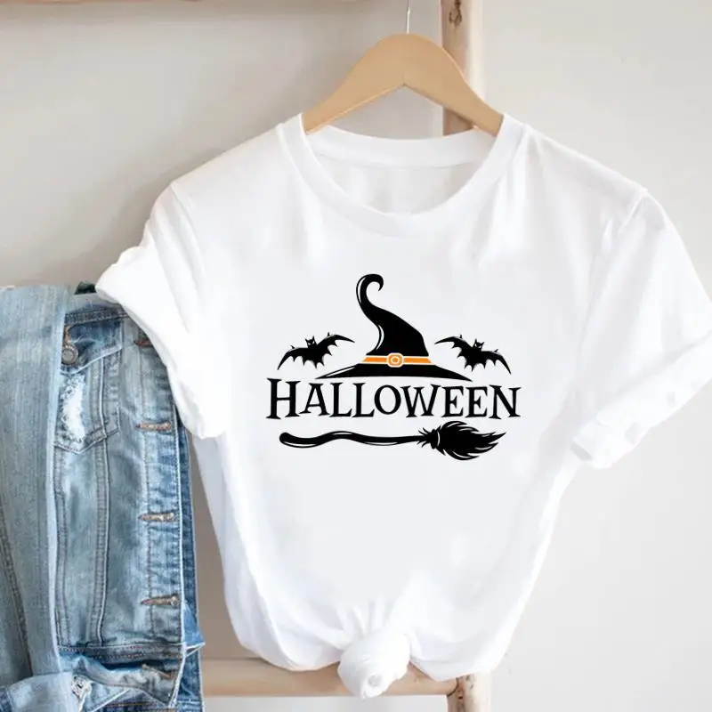 Halloween Thanksgiving Printed Ghost Festival Ghost European and American Clothing Short-sleeved T-shirt Graphic T Shirts