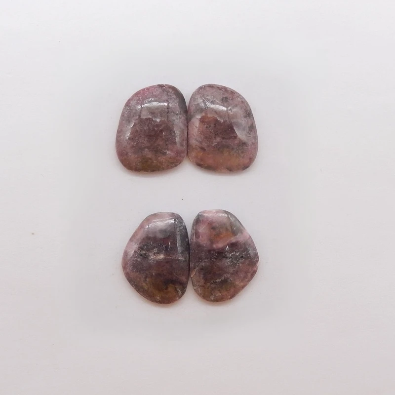 

4 шт., кабошоны из натурального камня чароита, фиолетовые для изготовления ювелирных изделий своими руками, серьги 21x17x5 мм, 23x17x4 мм, 15,7 г