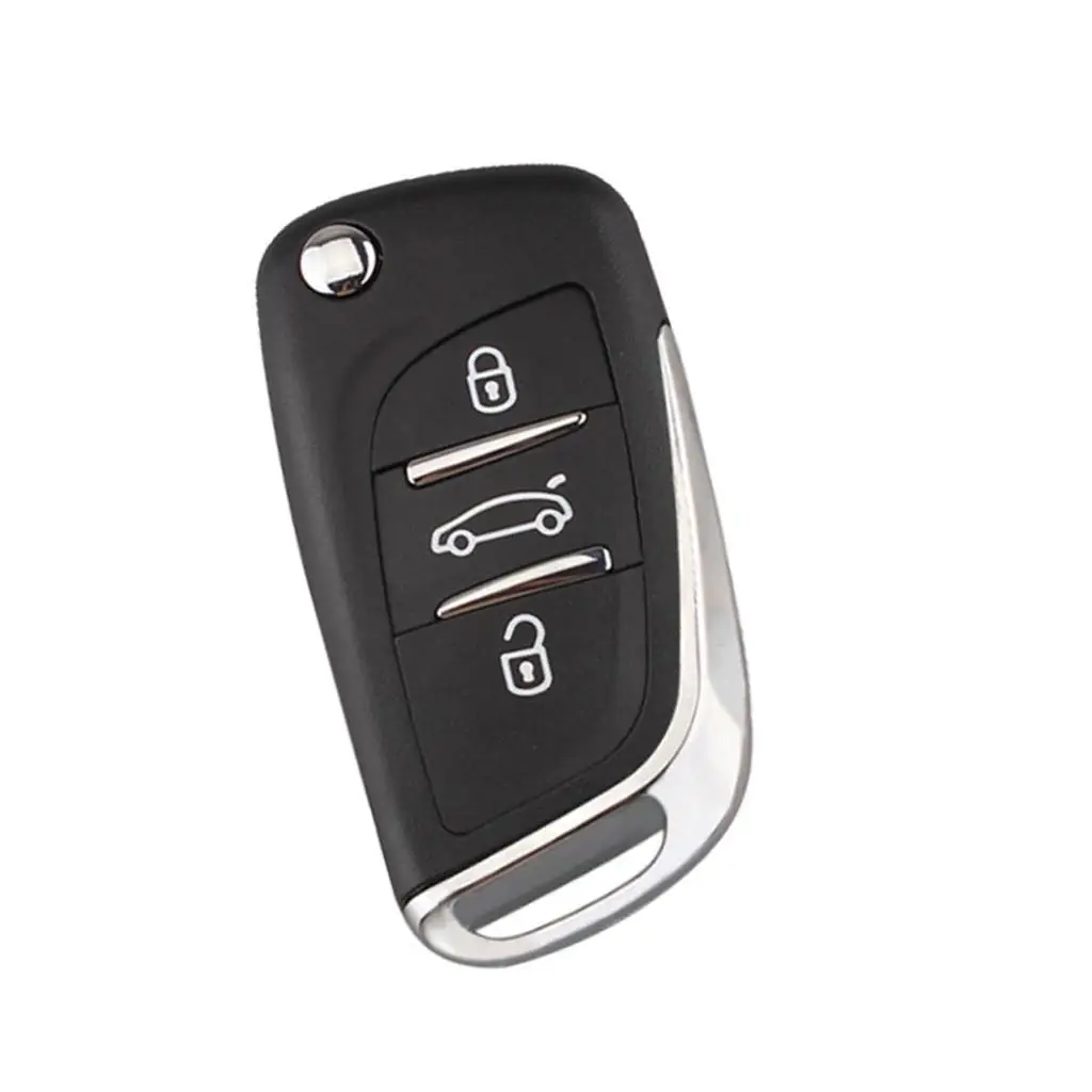 3Buttons Flip Remote Key Fob Case Shell with Uncut Blade for