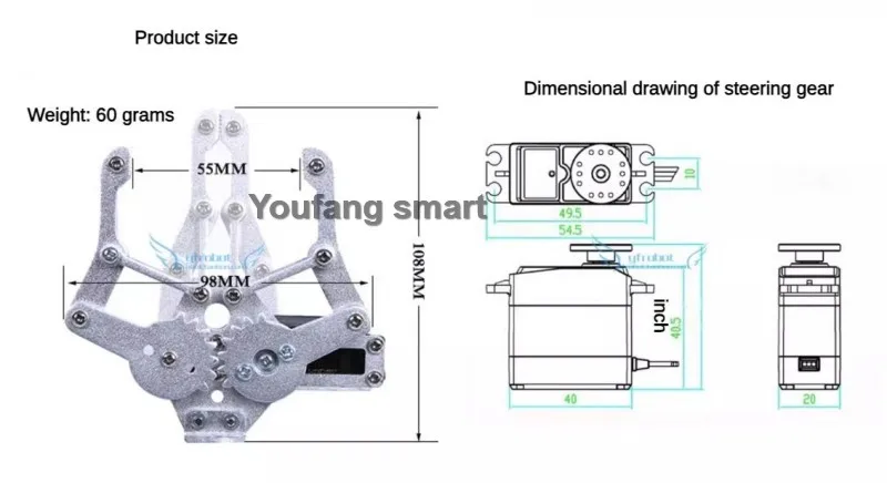 MG996 2-teiliges Roboter-Schwenk- und Neigungsservos, Steuerhalterung, Sensor-Montagesatz für Arduino-Roboter, DIY-Kit, pädagogisches programmierbares Kit – Detail 6