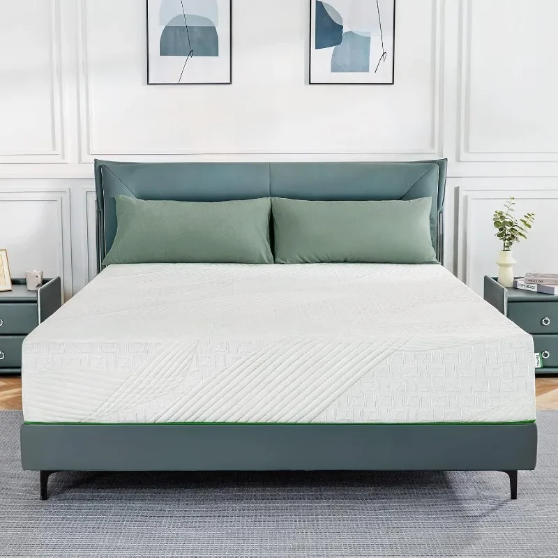 Queen Size Mattress, Gel Memory Foam Mattress Queen, Mattress in A Box for Back Pain Relief, Medium Firm Mattress