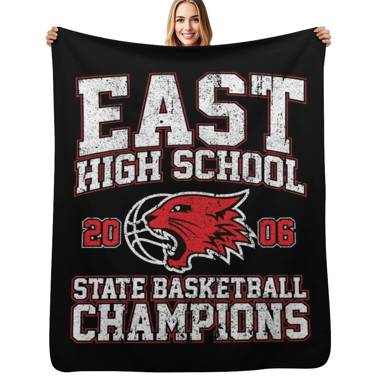 East High School State Basketball Champions Throw Blanket Warm Cozy Throw Blanket for Living Room Couch