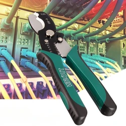 Cable Cutter 8 Inch TUOSEN Wire Stripper Multi-function Wire Stripping Tool Crimping Pliers Wire Cable Stripper Hand Tool