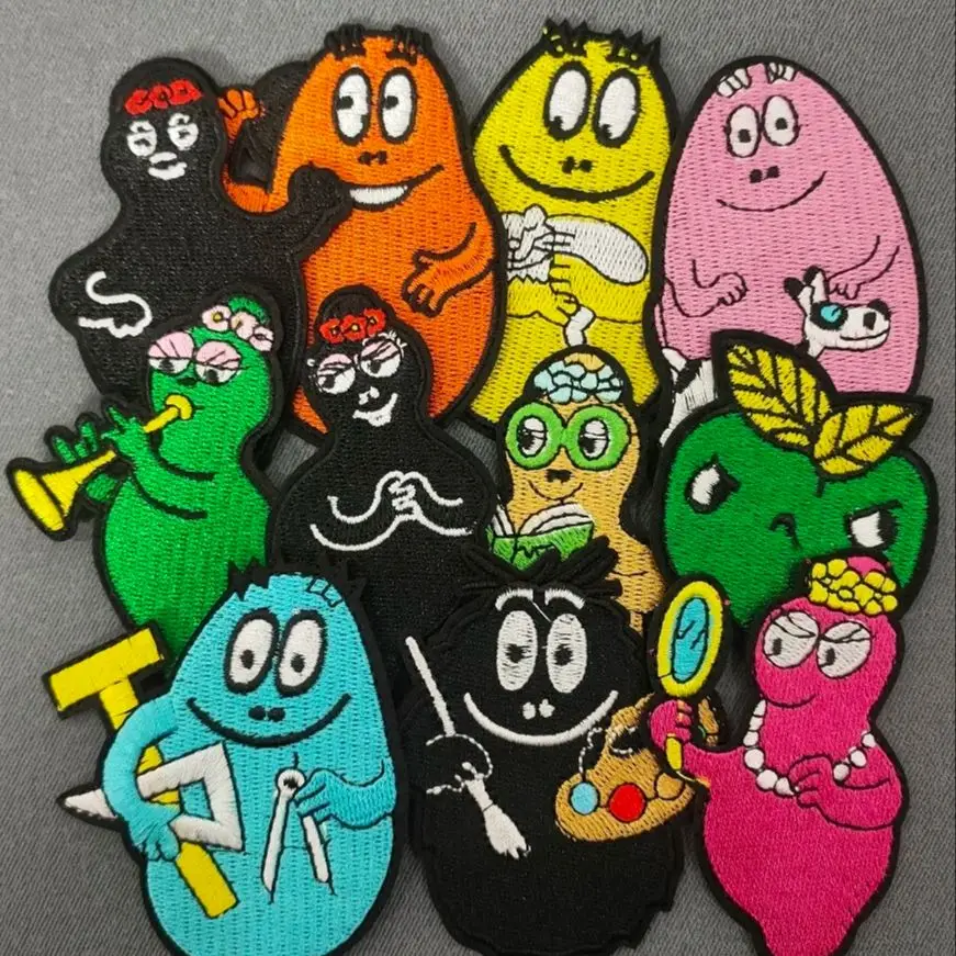 

11Pcs Cartoon Les Barbapapa Series Iron on Embroidered Patch For Sew on Child Clothes Jeans Hat Sticker DIY Applique