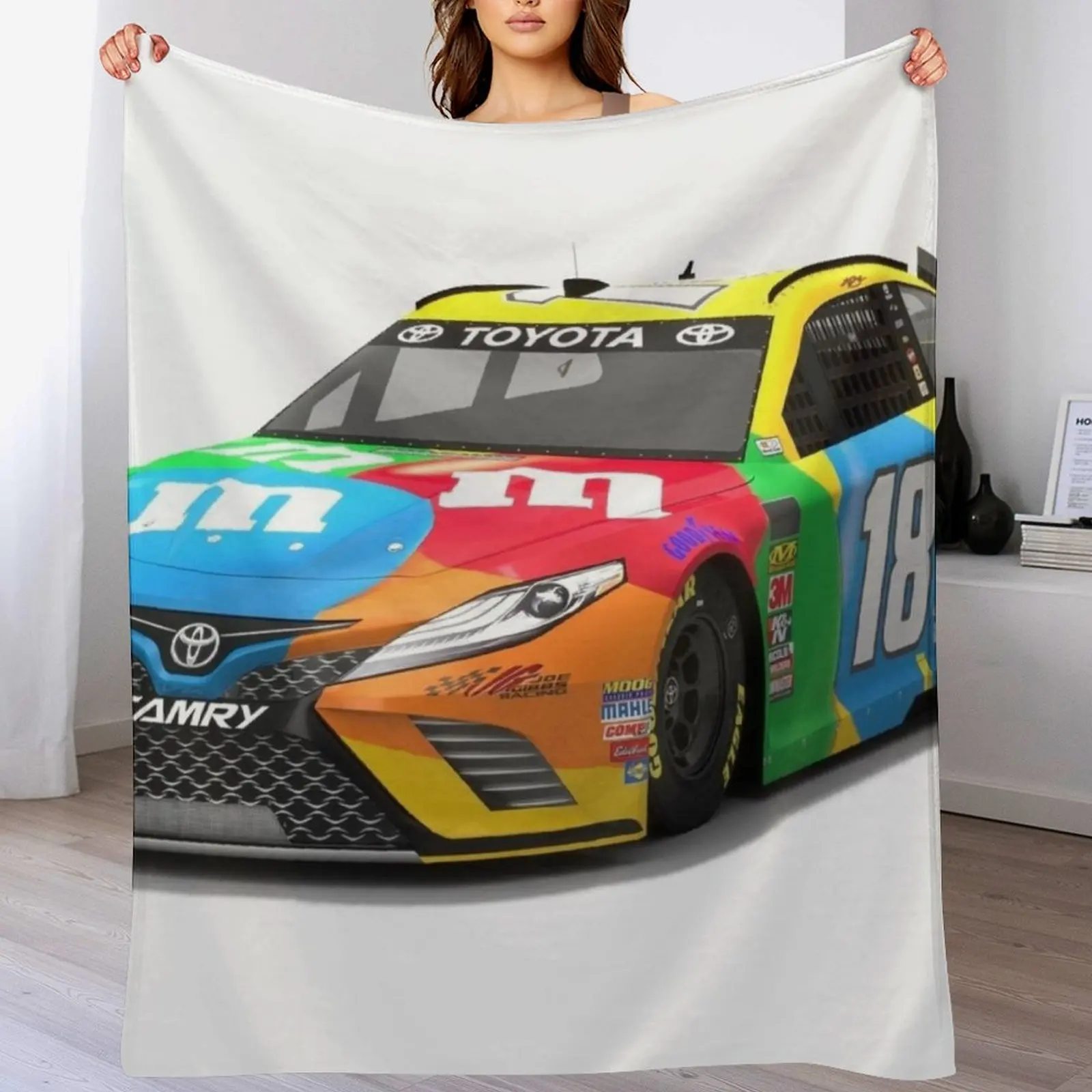 kyle busch racing Throw Blanket Cute wednesday Plush Multi-Purpose Blankets