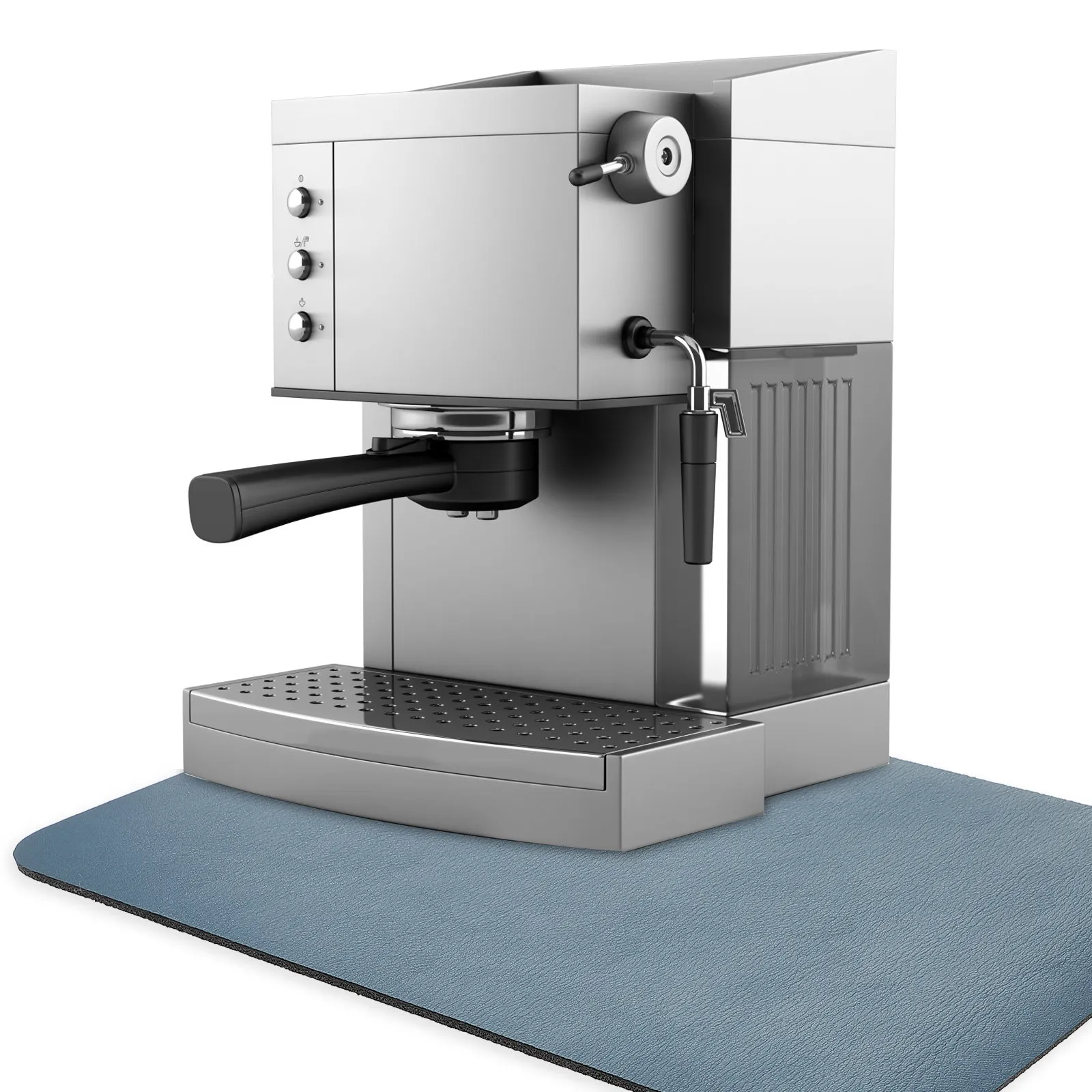 Heavy-Duty Heat-Resistant Coffee Mat for Kitchen Counter Bar Station Dish Drying Drain Pad Washable PVC Reusable Multifunctional