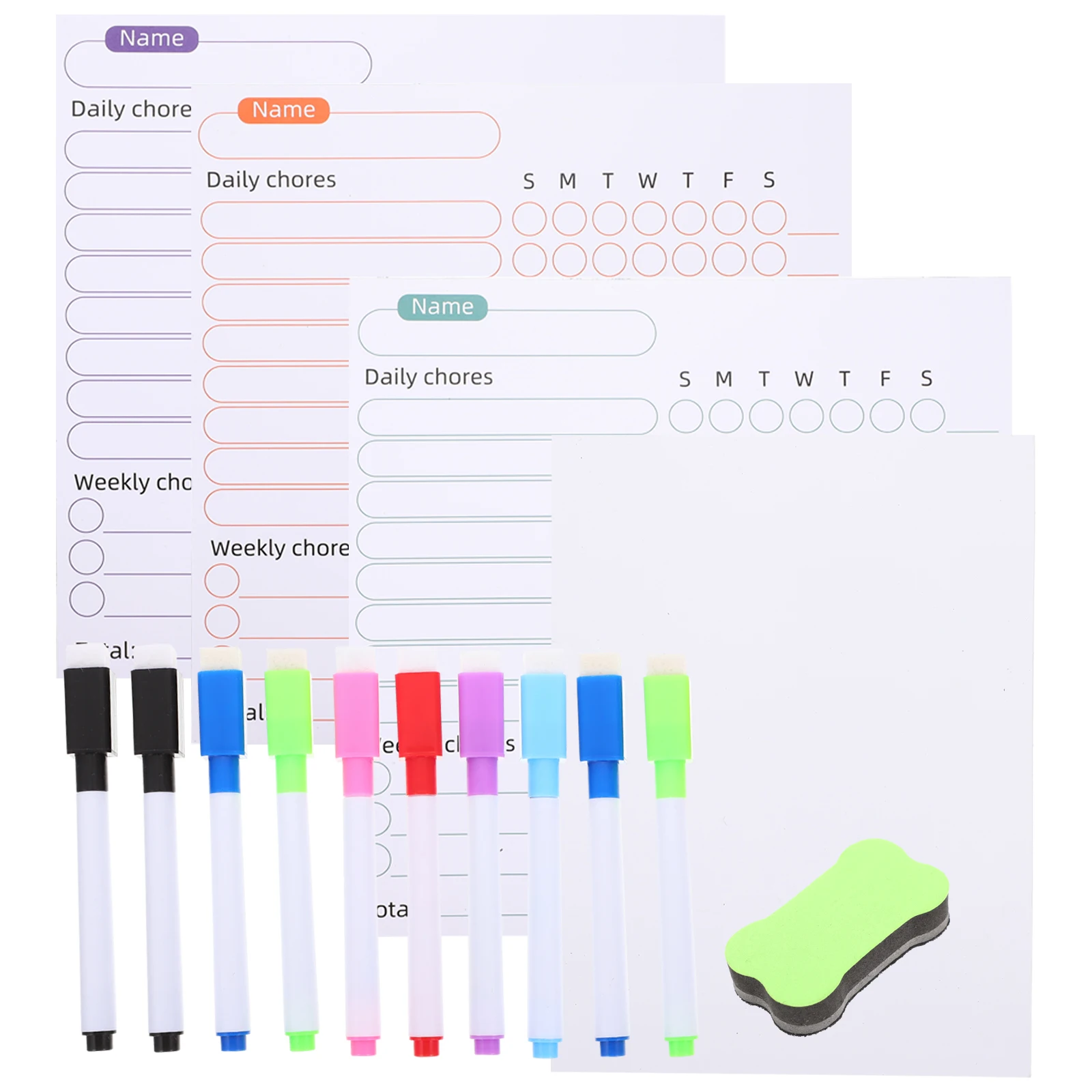 

Magnetic Plan Chart Sticker Dry Erase Reusable Schedule Board Memo Planner Kitchen Fridge School Office Desk Home Daily Weekly