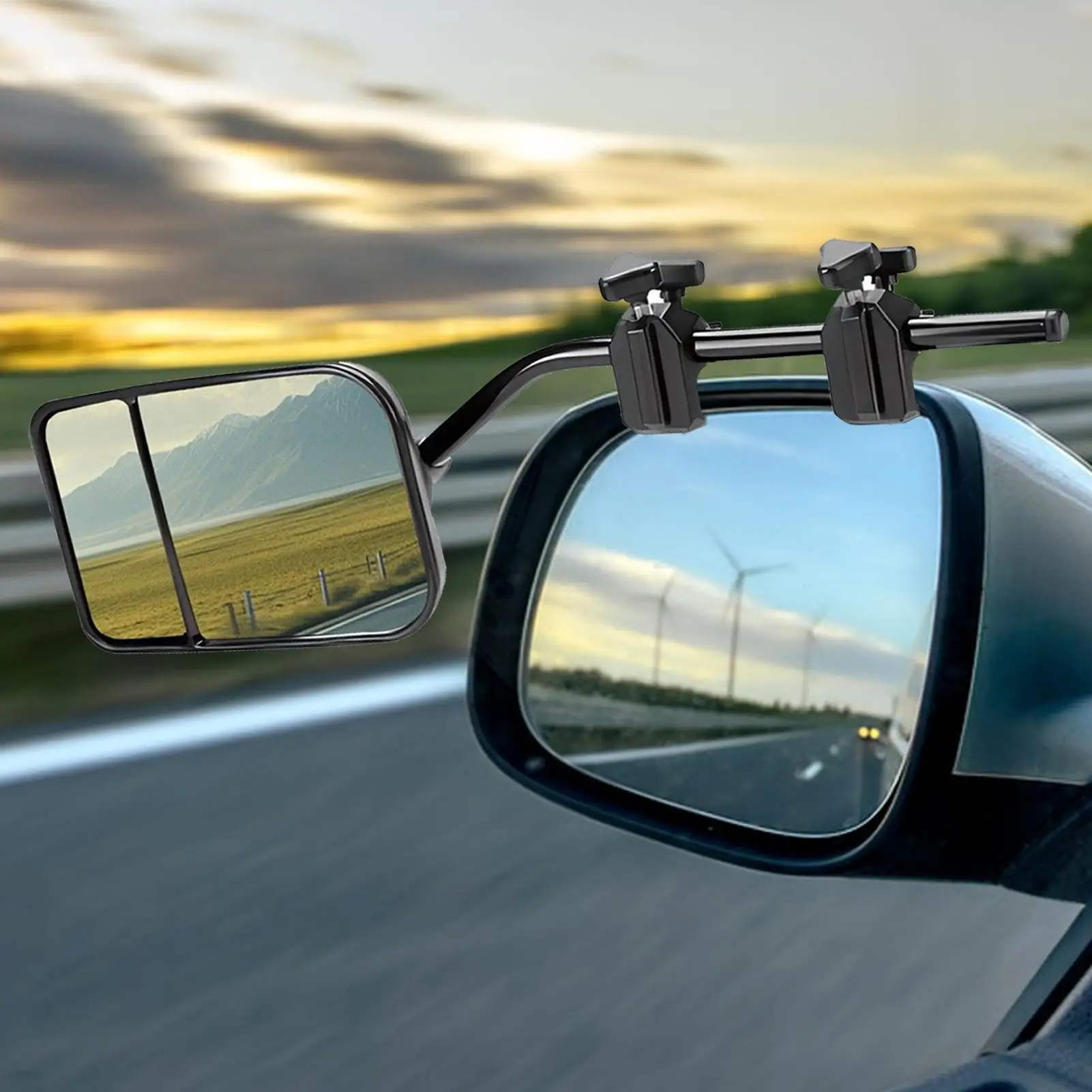 

Зажимы для удлинителей автомобильных зеркал для прицепа на колесах, широкий удлинитель зеркала заднего вида, вращающийся удлинитель линз заднего вида, аксессуары