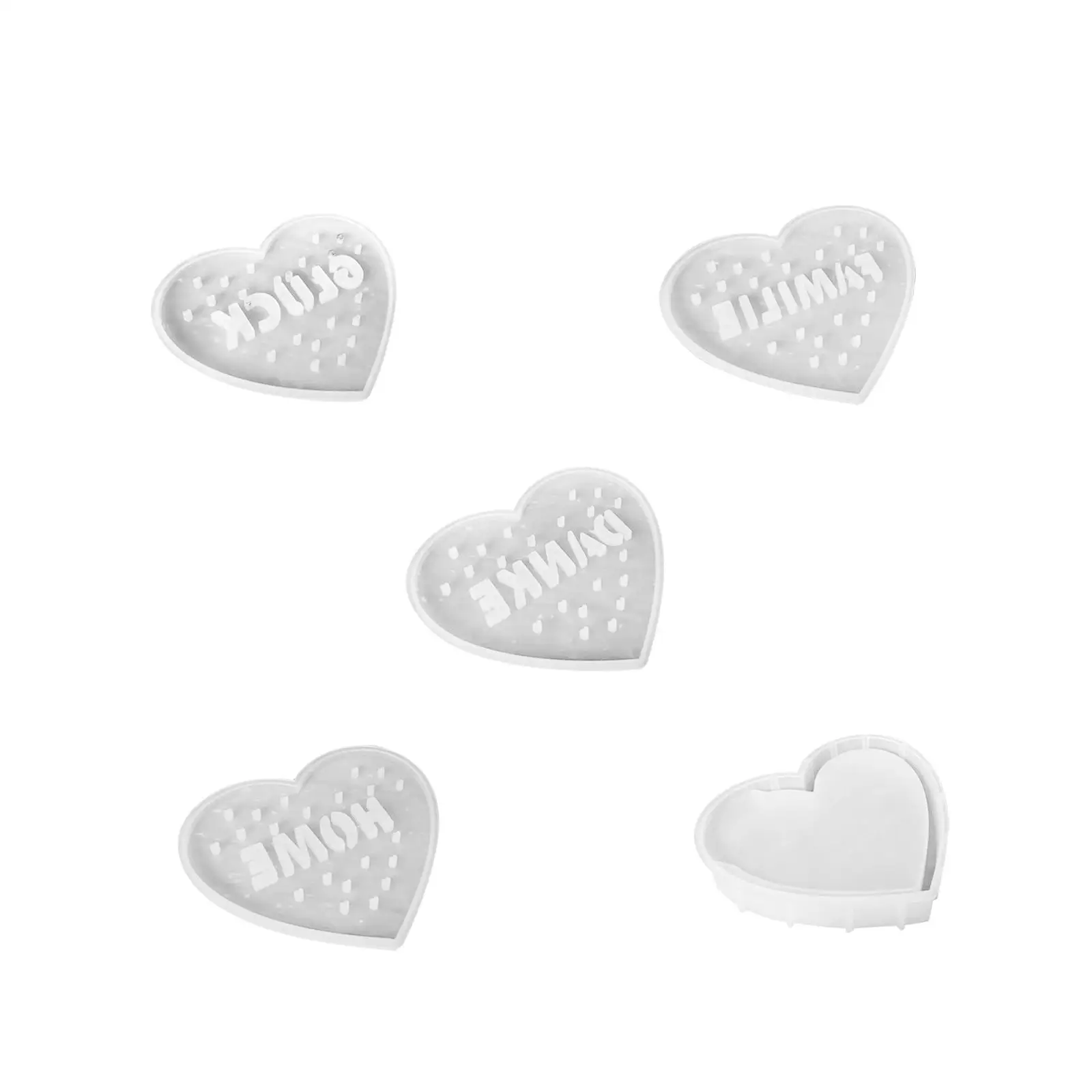 Night Light Silicone Mould Heart Shaped Lighting Crafting Easy Cleaning Art Flexible for Decorative Light Chains Casting Tool