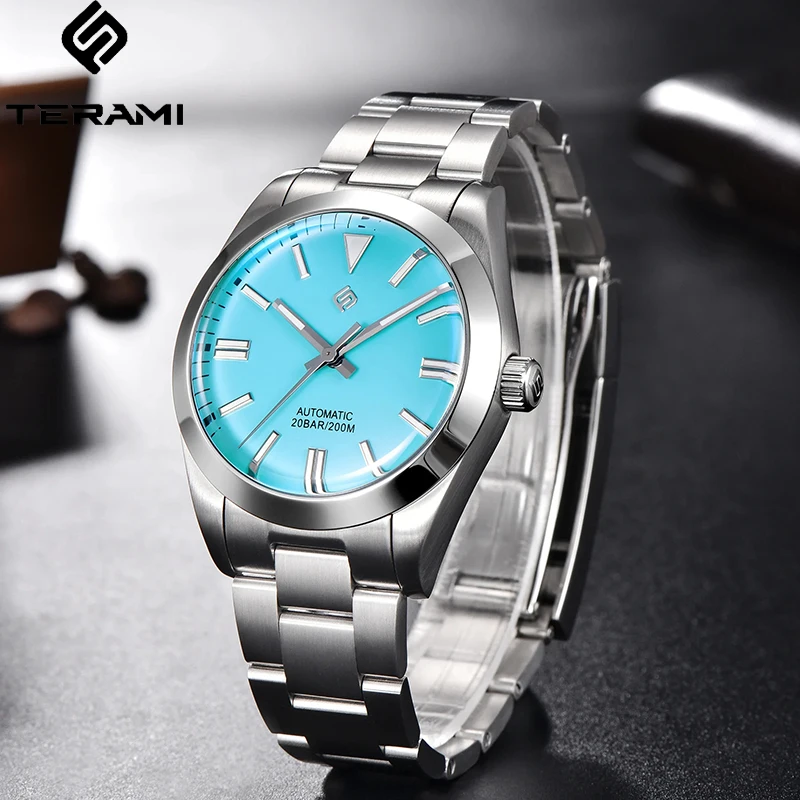 LIGE TERAMI NH35 Men Automatic Mechanical Man Watch Top Brand Luxury Business Sapphire Stainless Stainless 200M Waterproof Clock