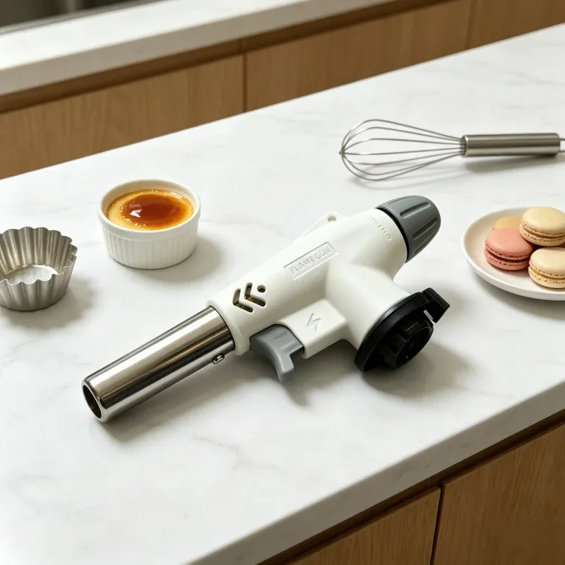Upgraded Adjustable Butane Torch Kitchen Blow Torch Flame Gun for Baking Desserts BBQ Camping Soldering Outdoor Cooking Tool