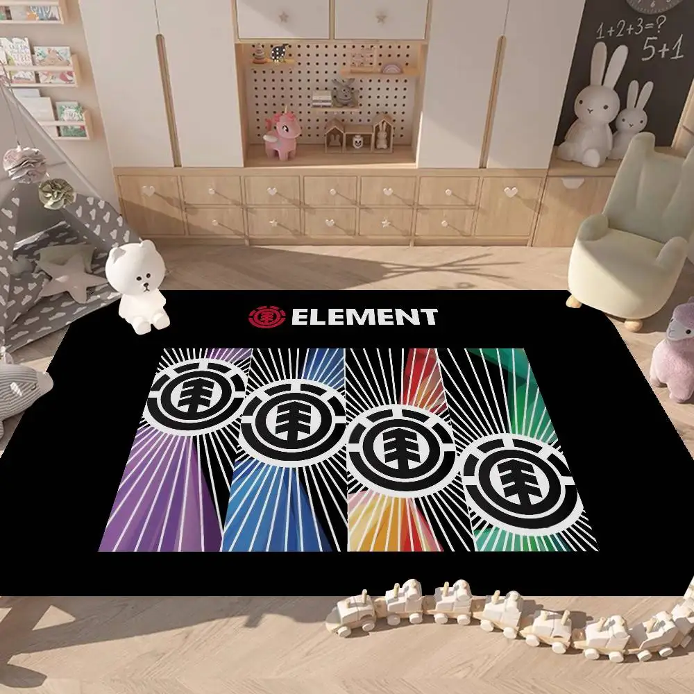 E-Element Skateboards Boardsport Logo Floor Mat INS Style Soft Bedroom Floor House Laundry Room Mat Anti-skid Household Carpets 3