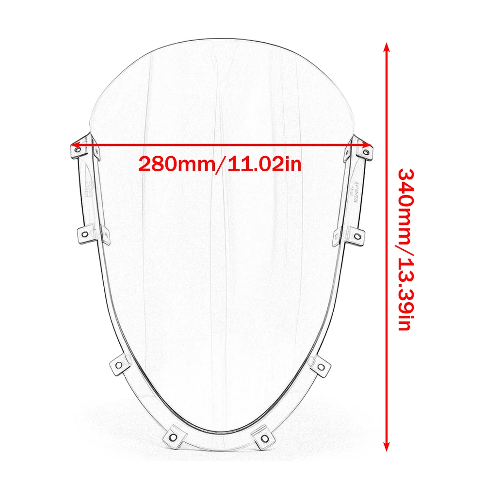 Motorcycle Wind Deflector Windshield For Kawasaki KLE500/SE Wind screen Windscreen for Ducati PanigaleV2 2025-2026