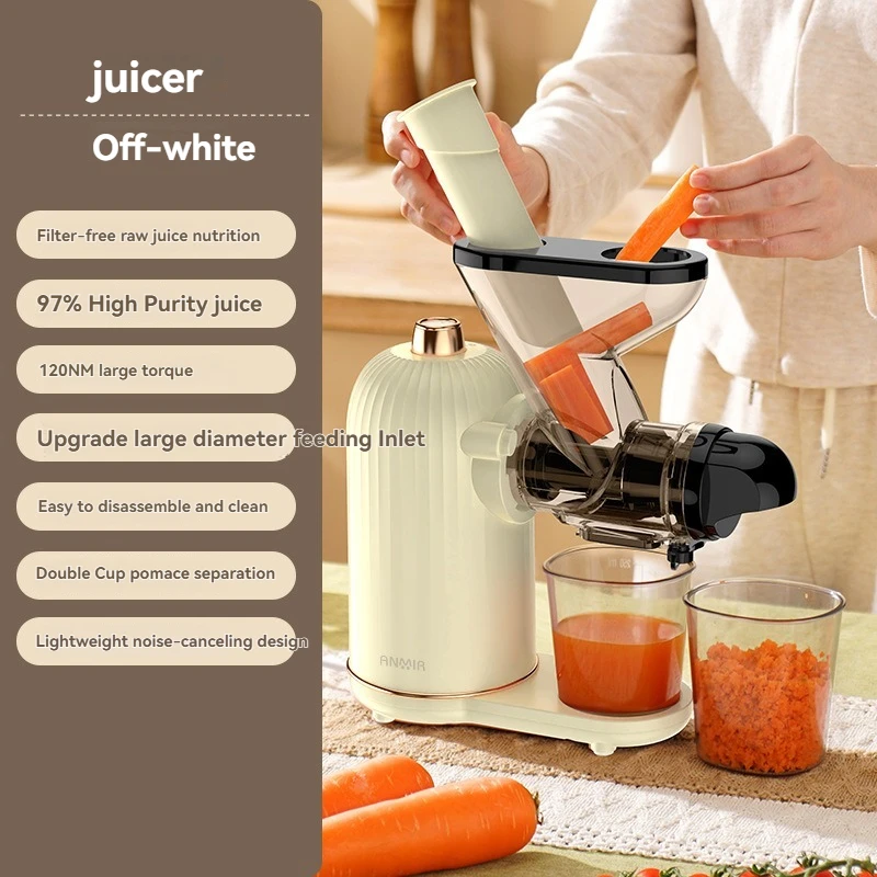 Fully Automatic Low-Speed Juicer, Household Small Pulp Separation Juice Extractor for Fruit Vegetable Soybean Avocado