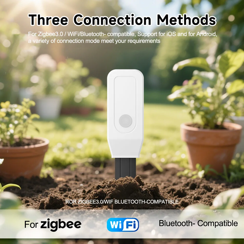 Для Tuya WiFi для Zigbee датчик тестера почвы тест в реальном времени датчик температуры и влажности удаленный мониторинг для инструмента для цветов
