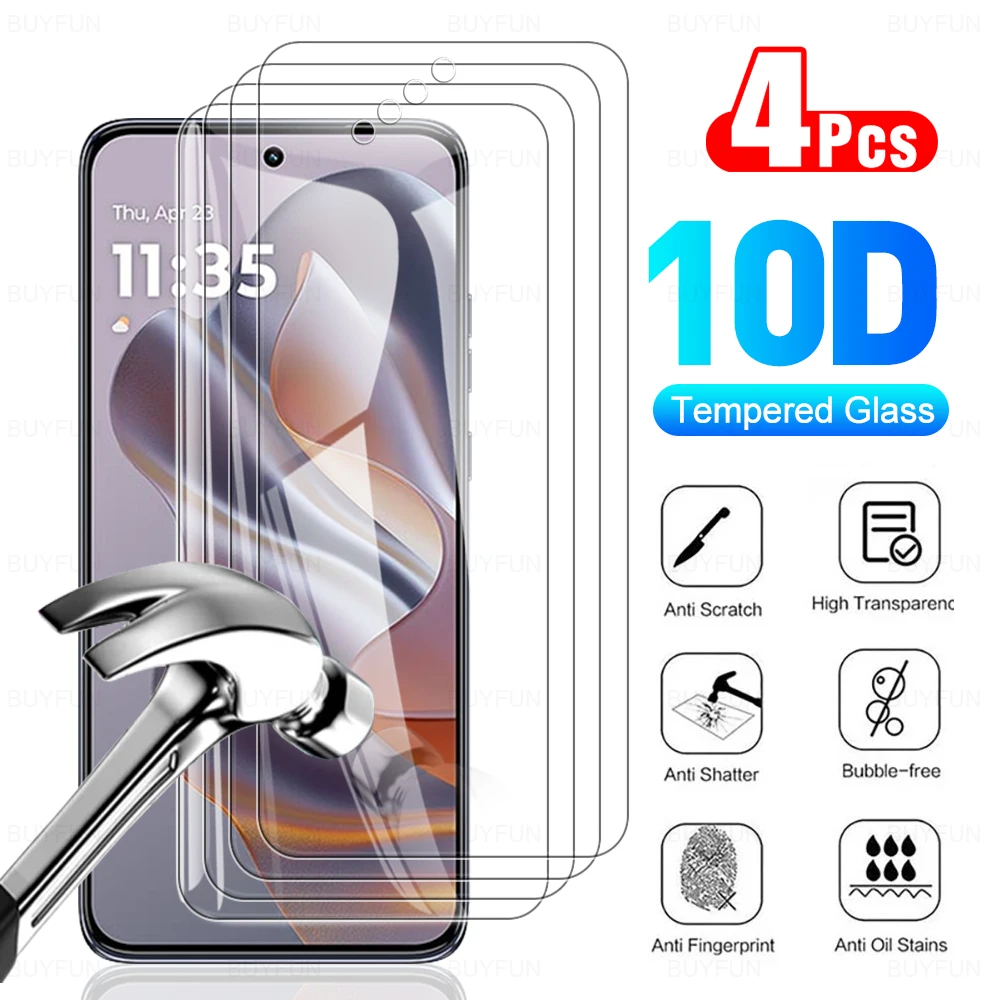 4Pcs Tempered Glass For Motorola Edge 50 Neo 2024 6.4 inches Protective Film Moto Edge50 50Neo Edge50Neo Front Screen Protector