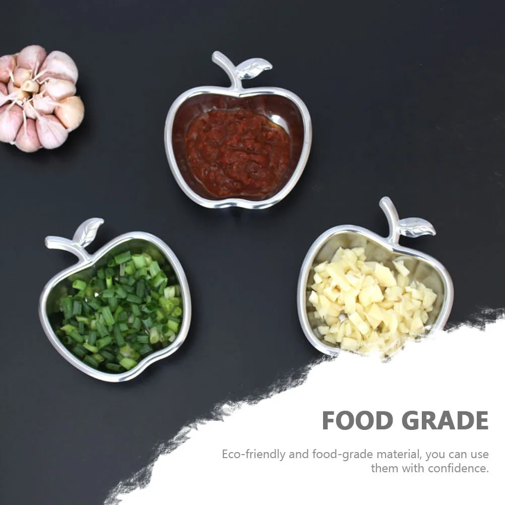 

2pcs Stainless Steel Dishes 3.5Inch Condiment Saucers For Home Restaurant Use Dipping Seasoning Vinegar Oil