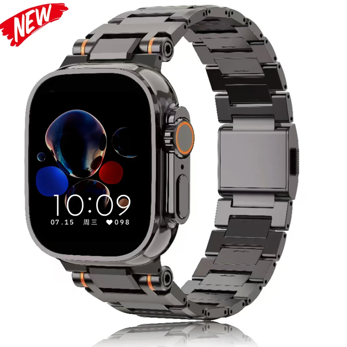 سوار من الفولاذ المقاوم للصدأ مناسب لسلسلة ساعات Apple 10/9/8/7/6 Ultra3 2 1 لساعة Iwatch 42/44/45/46/49 ملم حزام معدني كوريا