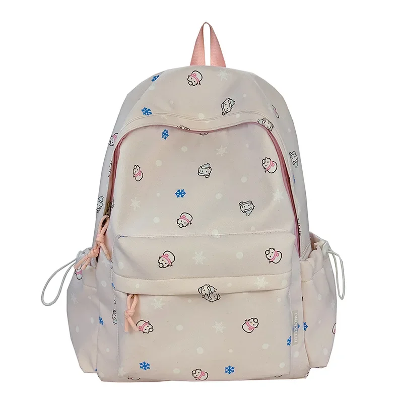 

New Simple Fresh Nylon Backpack Large Capacity Small Cartoon Animal Casual School Bag For Junior High School Students