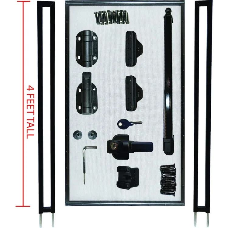 Kit de puerta de cierre automático, bricolaje por Life Saver, negro (paquete de 1)