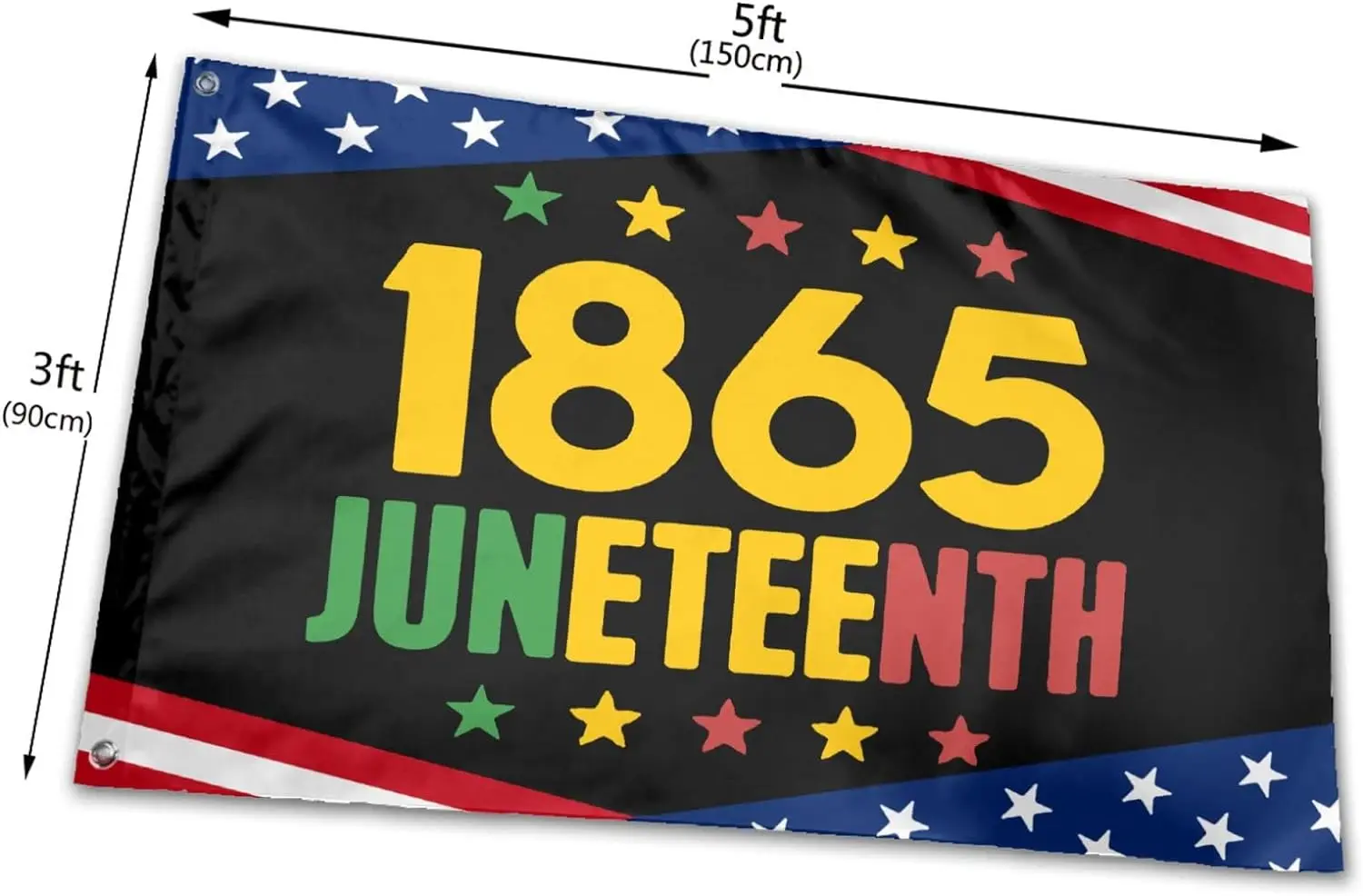 Flagnshow 100% Polyester Juneteenth Day June 19th 1865 Flag