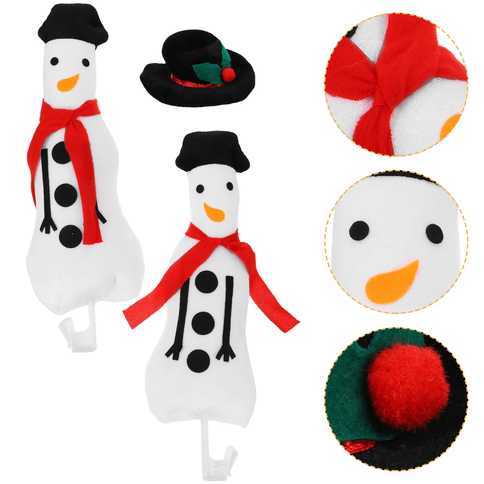 2 قطعة عيد الميلاد ثلج سيارة الديكور متعة سهلة التركيب مقاومة للاهتراء سيارة عيد الميلاد ديكور التبعي #6